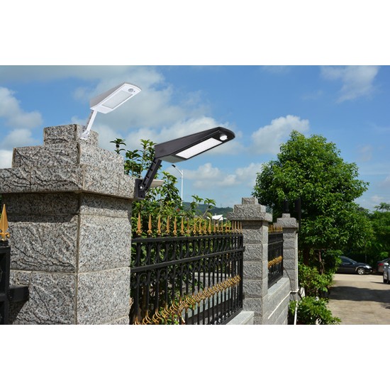 Black Shell White Light 48LED Waterproof Solar-Powered Light Sensor & Human Body Induction Outdoor Street Wall Light