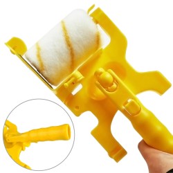 Clean-cut Paint Edger Roller Brush with Rotation Handle Removable Safety Tool for Wall Ceiling