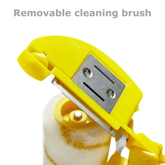 Clean-cut Paint Edger Roller Brush with Rotation Handle Removable Safety Tool for Wall Ceiling