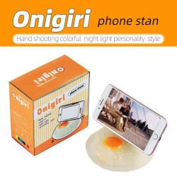 Colorful Led Night Light Egg Rice Shape Desktop Mobile Phone Bracket Pat Induction Home Decoration Lamp