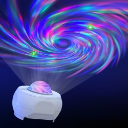 Colorful Projection Lamp Atmosphere Light 3 Adjustable Brightness Romantic Starry Sky Galaxy Projector White
