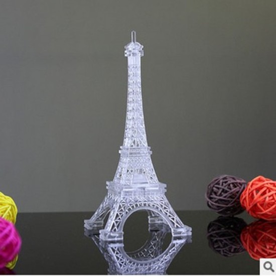 Colorful Romantic Eiffel Tower LED Night Light Desk Wedding Bedroom Decorate Lamp Child Gift middle