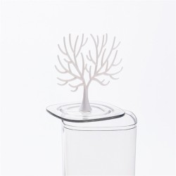 Desktop Storage  Box With Transparent Lid Tree  Shaped Table Organizer Antlers_9*13.5