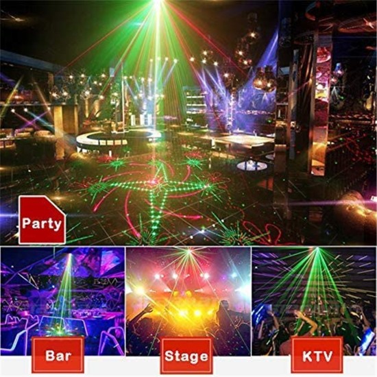 Disco Party  Lights Flash Stage Lamp Voice Control Multiple Modes Projector With Remote Control For Party Bar Birthday Wedding Holiday Event AU Plug