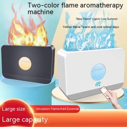 Dual-color Flame Air Humidifier Aroma Diffuser Desktop Quiet Humidifier Fog Maker Home Fragrance Diffuser White