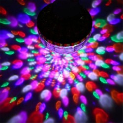 E27 Crystal  Magic  Ball  Light Colorful Rotating Stage Rgb Led Bulb For Home Christmas Party Nightclubs Bars Reception Rooms Six-color luminous gold shell