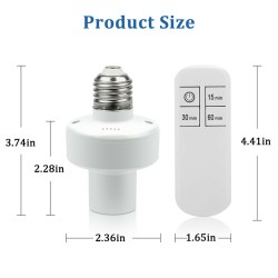 E27 Lamp Holder Wireless Remote Control Stable Performance Light Bulb Cap Socket Switch Screw Kit 110v