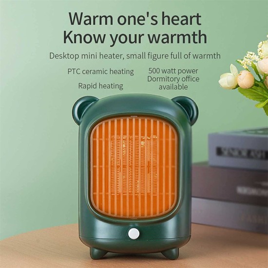 Electric Heater Lightweight Portable 30db Low Noise Flame Retardant Space Heater for Bedroom Living Room Office EU Plug