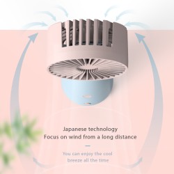 F 1 3-Speed Fan With Strong Wind Speed Magnetic Charging Large Capacity Long Battery Life blue