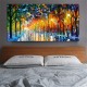 Frameless Street View Oil Painting for Living Room Bedroom Decoration 40x80cm painting core_AA295
