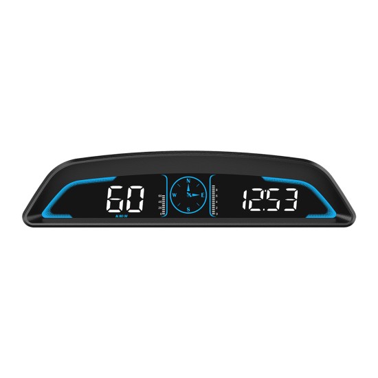 Gps Hud Head Up Display Car HD Digital Speedometer Smart Alarm Universal Odometer Black