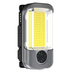 Hand-held Auto Repair Tool Light Usb Rechargeable Cob Lamp Led Emergency Foldable Light Grey