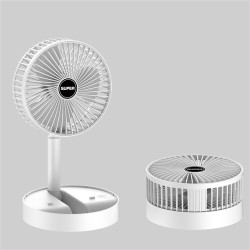 Handheld Mini Fan Usb Charging 3-speed Adjustable Telescopic Folding 2000mah Electric Fan Charging White