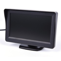 Hd Car Monitor 4.3-inch Screen Tft Lcd Digital Display Two-way Input Sunshade Monitor Black