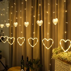 Heart Shaped Led String Light Waterproof Curtain Decorative String Lights Home Wedding Garden New Year Decor Hanging Lamp