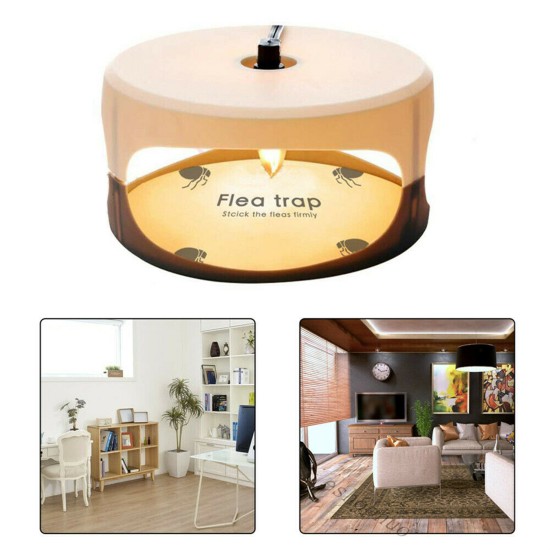 Household Flea Trap Light Safe Non-toxic Tasteless Flea Sticky Trap for Living Room Bedroom Kitchen Toilet UK plug