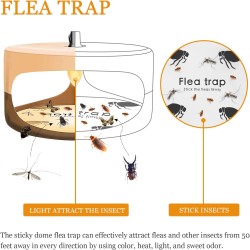 Household Flea Trap Light Safe Non-toxic Tasteless Flea Sticky Trap for Living Room Bedroom Kitchen Toilet EU plug
