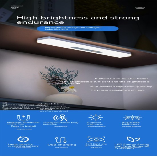 Intelligent Led Light 3-color Human Body Sensor Modern Minimalist Super Wide-angle Wireless Lamps 210MM Yellow light