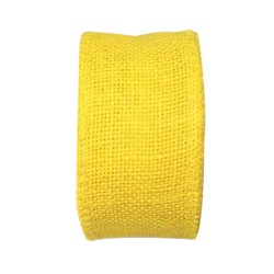 Jute Burlap Ribbon Roll for DIY Party Wedding Cake Holiday Craft Decoration 10m yellow_6cm