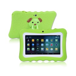 Kids Tablet 7-inch Android 4.4 1024x600 HD Screen Quad Core CPU Wireless Wi-Fi Dual Camera Tablet Green