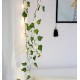 LED Artificial Plants String Light Green Maple Leaves Lamp Garland DIY Battery Powered Hanging Lighting  Maple leaf green_2m 20LED