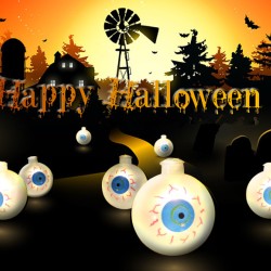 LED Halloween Decorative Double-sided Ghost Eyes String Light Home Party Decor