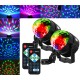 LITAKE LED Sound Crystal Magic Ball Stage Party Light  2PCS 7 Colors US Plug-Black