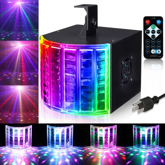 LUNSY DJ Dance DMX512 Sound Actived Stage Disco Light, Portable Party Lights with Remote Control for Dance Parties, Birthday, Wedding, etc