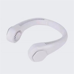Leafless Hanging Neck Small Fan Usb Charging 360-degree Adjustable Folding Portable Silent White