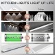 Led Cabinet Light Energy Saving Ultra-thin 3 Modes Adjustable Brightness Intelligent Motion Sensor Lamp Black 30CM