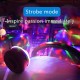 Led Colorful Stage Lights Portable Mini Rechargeable Refill Lamp For Disco Family Party Holiday Effect white shell