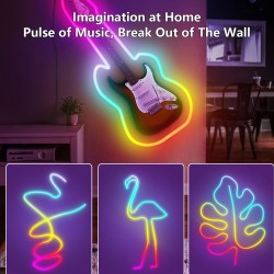 Led Neon Light Graffiti Wifi Bluetooth Strip Light 3 Meters Diy Modeling 16 Million Colors Waterproof WiFi version