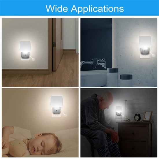 Led Night Light with Auto Dusk To Dawn Sensor Eye Protective Energy Saving Plug In Lamp UK Plug