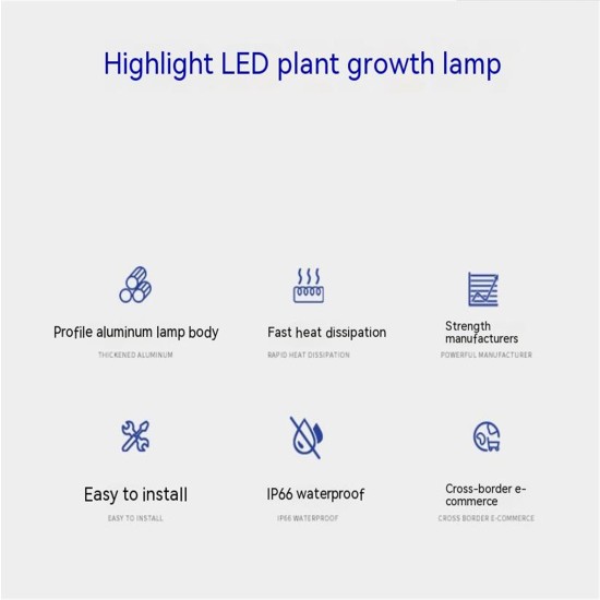 Led Plant Grow Light Full Spectrum 380-840nm Sunlight Growing Lamp with Stand for Indoor Plants Veg Flower 300W