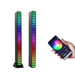 Led RGB Music Sound Light Bar App Control Bluetooth-compatible Adjustable Brightness Music Rhythm Night Lights