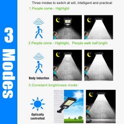 Led Solar Street Lights Outdoor Security Lighting Wall Lamp Waterproof Motion Sensor Smart Control Lamp 2128 four-sided