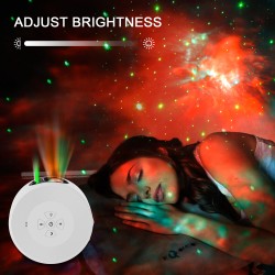 Led Starry Sky Projector Light 9 Modes Colorful Remote Control Night Light White