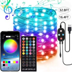 Led String Lights USB Charging App Remote Control with Memory Function 20 Meters 200 Lights