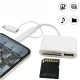 Lightning/Typec 3 in 1 Iphone Android Mobile Phone Computer Card Reader Multi-function OTG white