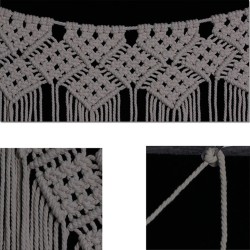 Macrame Wedding Ceremony Backdrop Curtain Wall Hanging Cotton Handmade Wall Art Home Decor 45.2*53in MS7089
