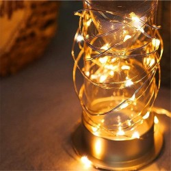 Metal 3 AA Battery Box Copper / Silver Wire Flashing  Light  String  Light, 10m100led/ 2m20led/ 5m50led Birthday Holiday Wedding Atmosphere Light 10 meters 100 lamp copper wire