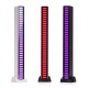 Metal Led Symphony Rhythm  Light Rgb Sound Control Atmosphere Strip Lamp Stress Relief Desktop Party Decoration (usb Charging) Silver rechargeable