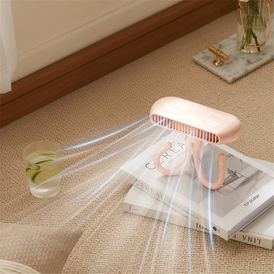 Mini Fan Handheld Portable Baby Stroller Entangle Octopus Fan USB Charging Desktop Fan pink