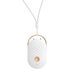 Mini Hanging Neck Negative  Ion Air Purifier Portable Pm2.5  Formaldehyde Removal  Necklace white