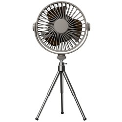 Mini Portable Cooling Fan 360 Degree Rotating 3 Speed Wireless Remote Control Air Cooler with Tripod Gray