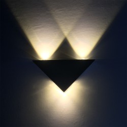Modern LED Triangle Aluminum Wall Lamp Bedroom Corridor Staircase Indoor Spot Lights Decoration Warm white light_85-265V 3W