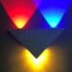 Modern LED Triangle Aluminum Wall Lamp Bedroom Corridor Staircase Indoor Spot Lights Decoration Warm white light_85-265V 3W