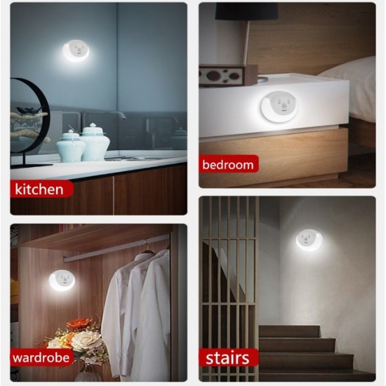 Night Light Human Body Induction Magnetic Usb Rechargeable Light Warm light