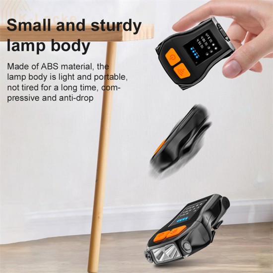 Outdoor Clip Cap Light Portable Waterproof USB Charging Smart Sensor Head Lamp Fishing Flashlight