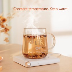 Outdoor Portable Thermostat Heating Coaster 3-speed Timer Cup Mat for Heating Milk Coffee red